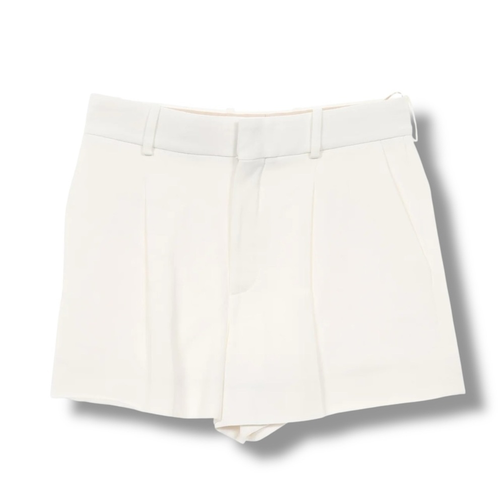 Chloé Ivory Tailored Shorts | Size 38 (Fits US 6)
